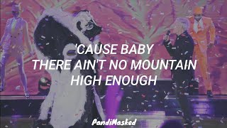 Skunk &amp; Michael Bolton &quot;Ain&#39;t No Mountain High Enough&quot; By Marvin Gaye (Lyrics) | The Masked Singer