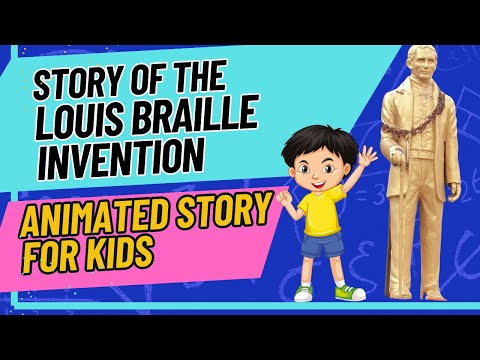 Story of  Braille Invention for blind people to read. Animated story for kids.#kidseducationvideo