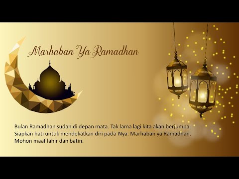 VIDEO UCAPAN MARHABAN YA RAMADHAN 1441 HIJRIYAH