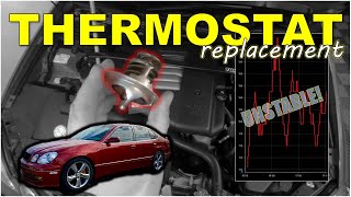 How to Replace Your Thermostat, Quick Bleed and Data Log the System (LEXUS V8 shown)
