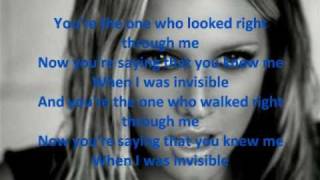 Ashlee Simpson - Invisible with Lyrics