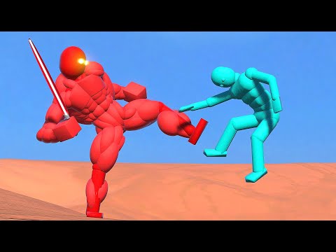 Powerful NPC fights the Smart AI (with Active Ragdoll Physics)