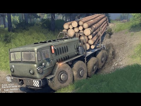 Spin Tires - Off-Road Simulator (Full Release) - E11 - Big Truck. Big Trailer. Small Roads