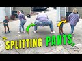 Lady Barely Bends Down Then Her Pants Decide to Split Open