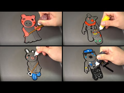 ROBLOX PIGGY JUMPSCARES PANCAKE ART - PIGGY, CLOWNY, BUNNY, POLEY
