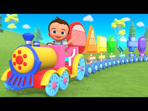 Learn Shapes and Colors with Wooden Train Puzzle | Educational Toys for Babies