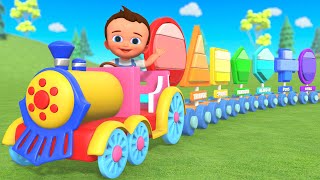 Learn Shapes and Colors with Wooden Train Puzzle | Educational Toys for Babies