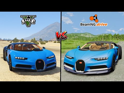 Beamng Normal bugatti chiron Car Vs Gta 5 Monster bugatti chiron Car - Which Is Best?