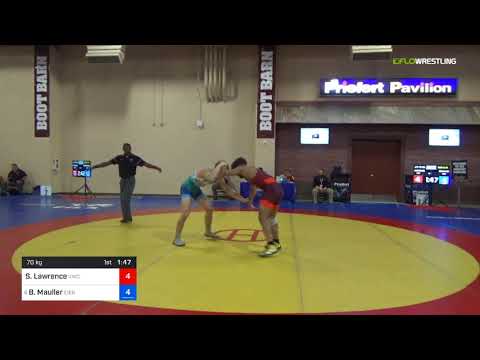 2018 Marine Corps US Open/UWW Junior Freestyle 70 Con 8 #1 - Steven Lawrence (VWC) Vs. Brock Maull