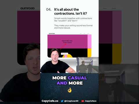 Conversational Writing Tip 4: Use Contractions  #copywriting #writing #marketing