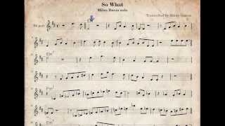 Miles Davis solo   So What   how to play it   Bb transcription