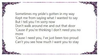 Chad Brock - I Ain't Cryin' Lyrics