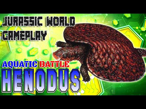 HENODUS LEGENDARY AQUATIC DINOSAUR BATTLE GAMEPLAY - Jurassic World