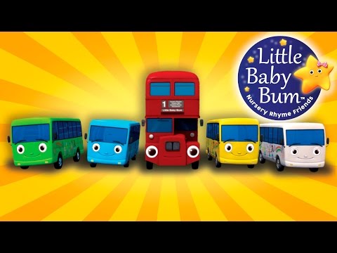 Ten Little Buses - From Wheels On The Bus | Nursery Rhymes for Babies by LittleBabyBum