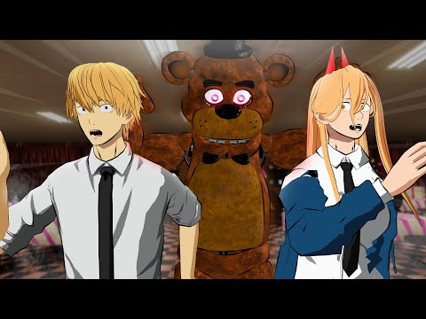 Denji and Power Work at Five Nights at Freddy's! (chainsaw man vr) (fnaf)