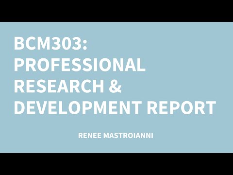BCM303 PROFESSIONAL RESEARCH