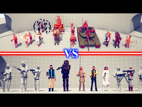 LEGACY TEAM vs STAR WARS TEAM - Totally Accurate Battle Simulator TABS