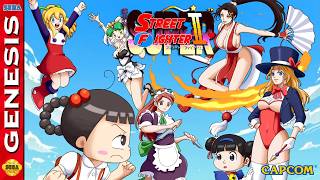 Bishoujo Super Street Fighter II: Glamor Queen and the New Femme Fatales [Sega Genesis] Romhack