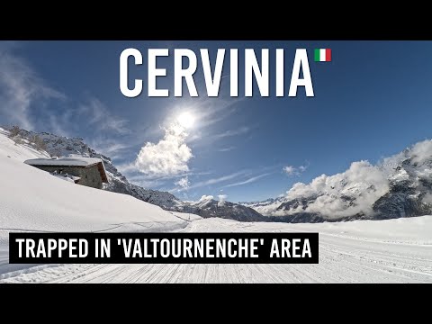 I got trapped in the Valtournenche area due to heavy snowfall the previous day in Cervinia Zermatt