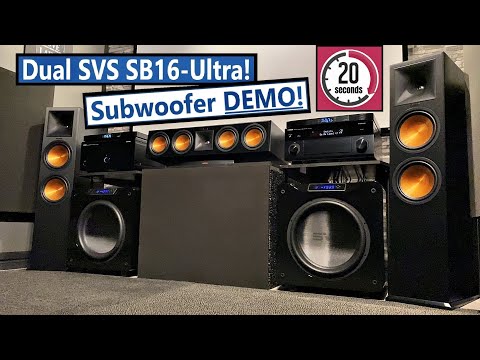 Dual SVS SB16-Ultra - Subwoofer Demo - 20 Seconds