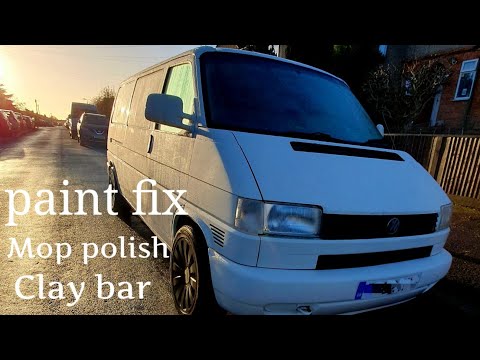 vw t4 clay bar, mop polish, bodywork shining #detailing