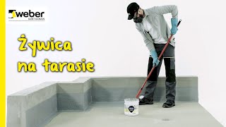 Żywica z piaskiem kwarcowym na tarasie. Układanie żywicy na tarasie krok po kroku.