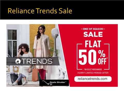 Reliance Trends Coupons