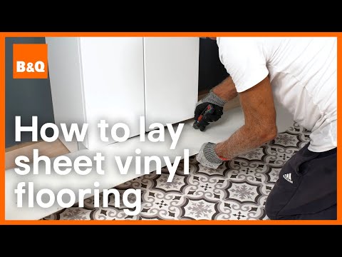 How to lay sheet vinyl flooring | DIY