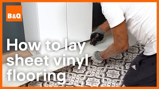 How to lay sheet vinyl flooring | DIY