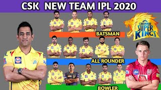 IPL  2020 - CSK New & Final squad  | Chennai super kings