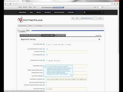 Customizing user registration within DotNetNuke 6.2