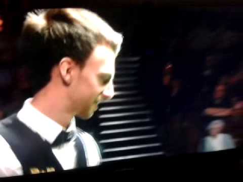 Guy in audience of snooker game farts