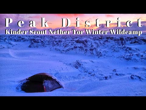 Peak District..Kinder Scout Nether Tor..Deep Snow Winter Wildcamp.