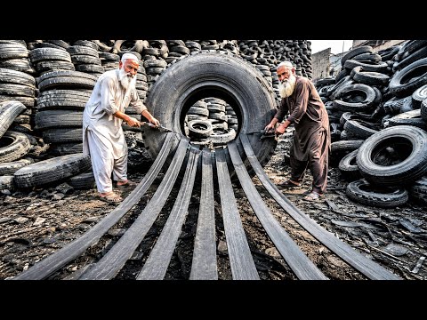 Top 5 INSANE Waste Tire Recycling & Manufacturing Factory Processes | How it's Made