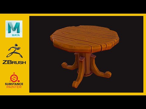 Stylized Table - Autodesk Maya, Zbrush, Substance Painter