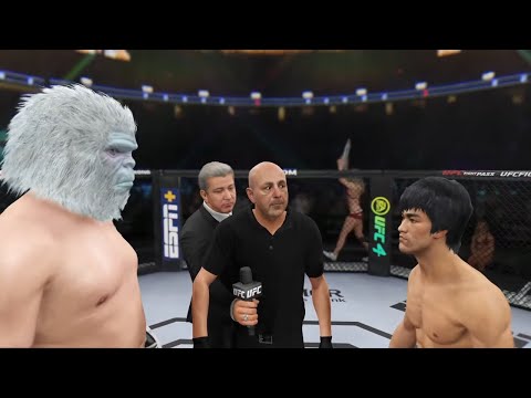 DANGER!!!!! UFC4 | Bruce Lee vs Evil Yeti (EA Sports UFC 4)