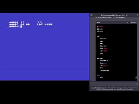 Programming Assembly Language for the Commodore 64 with ChatGPT