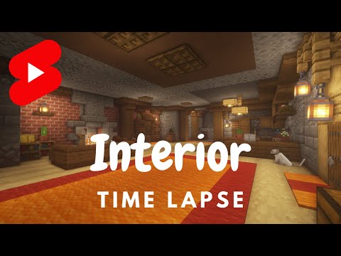 Hidden Underground Base Interior : Minecraft Timelapse #shorts