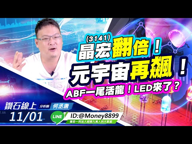 【鑽石線上】 1101 晶宏翻倍！元宇宙再飆！ABF一尾活龍！LED來了？|何丞唐