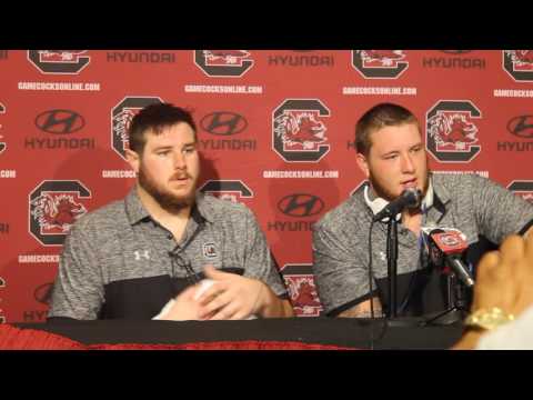 Alan Knott and Cory Helms after Saturday's 27-14 loss to Mississippi State