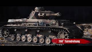 TORRO tank PRO 1/16 RC PzKpfw IV provedení G zimní kamufláž - infra R