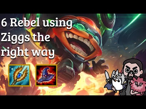 6 Rebel with Ziggs Carry?! Is it Possible? | TFT SET 3 | Teamfight Tactics