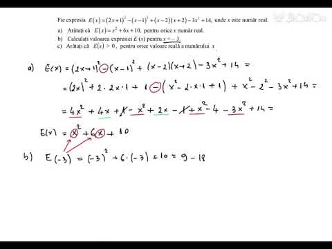Exercise with algebraic expressions solved