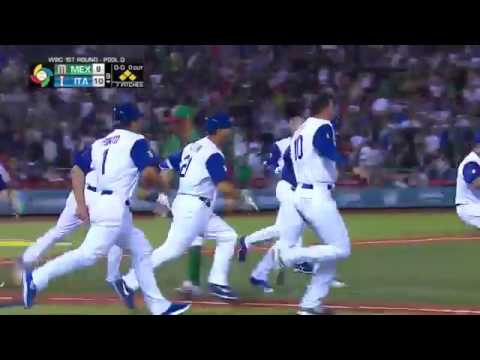John Andreoli's walk off single | Italy vs Mexico