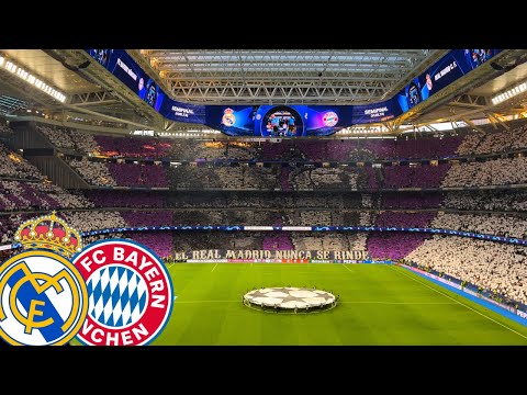 👀Champions League Anthem at THE Bernabéu😍 Real Madrid v Bayern Munich Estadio Santiago Bernabéu 4K