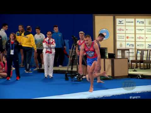 LISITSYN Aleksandr (RUS) M - 2019 Trampoline Worlds, Tokyo (JPN) - Qualification Tumbling R1