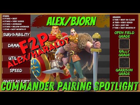 F2P ALEX + HARALD? Commander Pairing Spotlight - Alex/Bjorn - Rise of Kingdoms