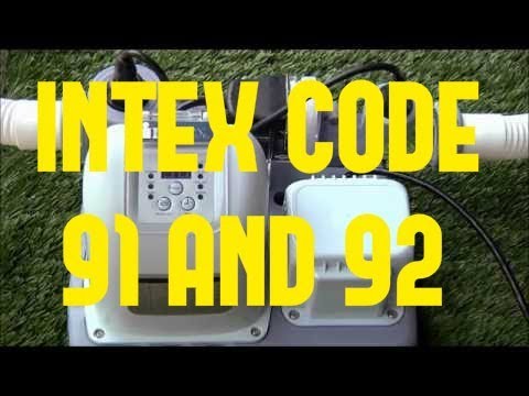 How to fix a Code 91 or 92 on the Intex Salt Water System (Chlorine Generator)