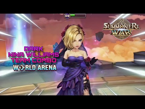 Dark Nina Williams Team Combo in World Arena - Summoners War