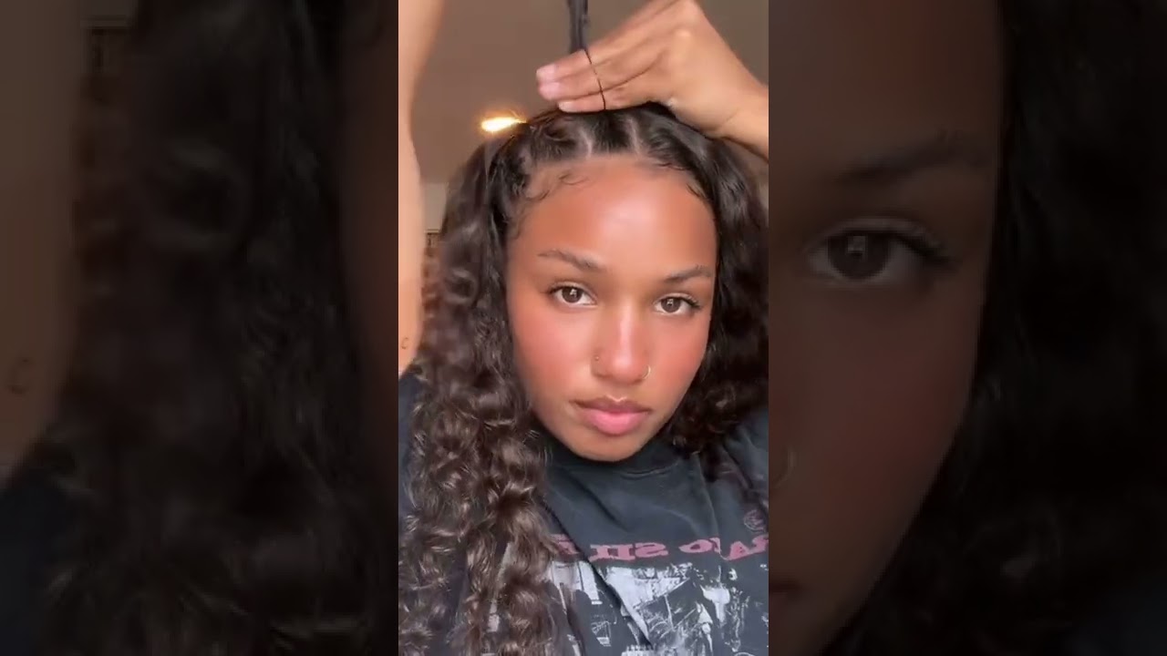 Half front twist 😇 #curlyhairstyles